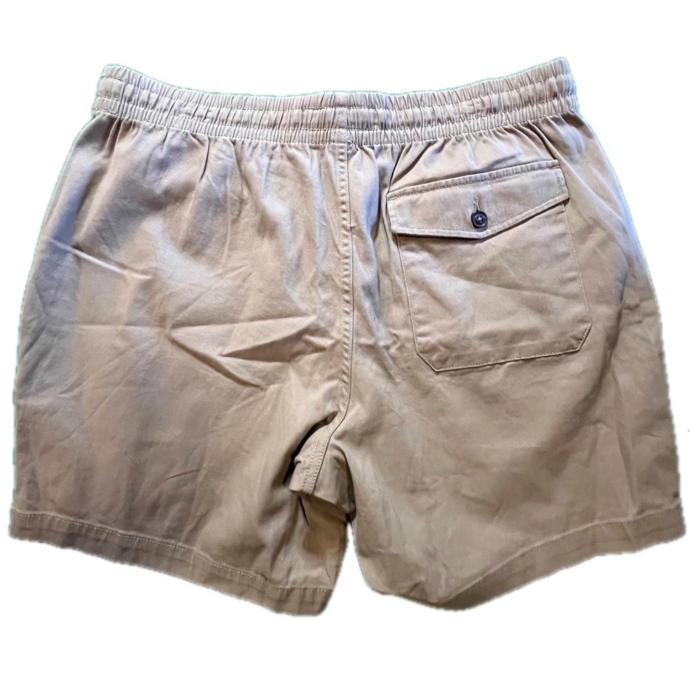 IRON CO Mens Khaki Elastic‎ Waist Drawstring Casual Shorts Size XL - Picture 3 of 7
